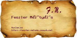 Feszler Mátyás névjegykártya